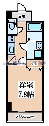 ルミエール八尾駅前(1K/4階)の間取り写真