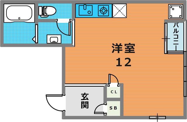 VILLA MARIA(ワンルーム/3階)の間取り写真