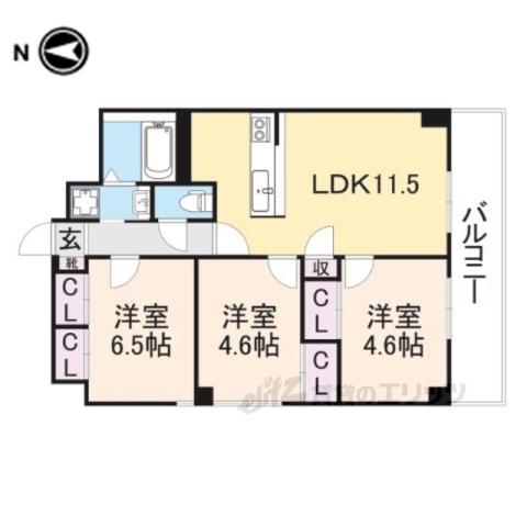 アスティム1(3LDK/3階)の間取り写真