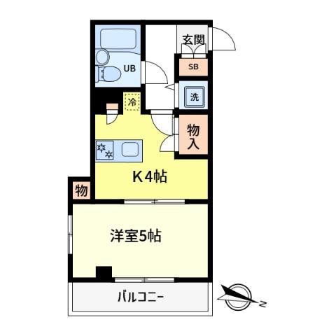 ワコーレエレガンス金町II(1K/3階)の間取り写真