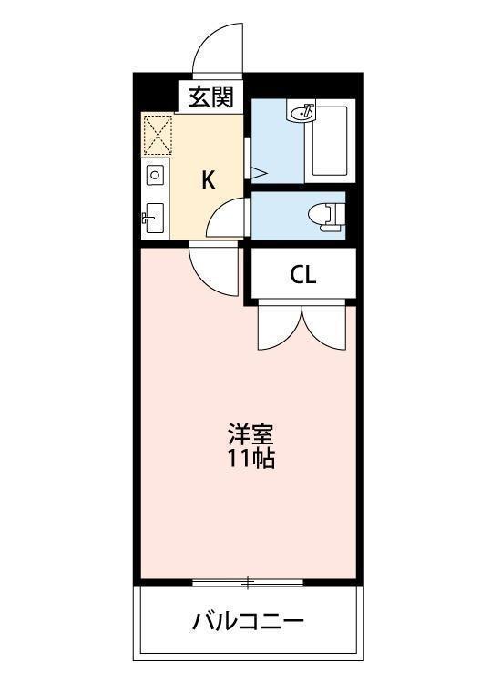 ザ バリーズスクエア(1K/2階)の間取り写真
