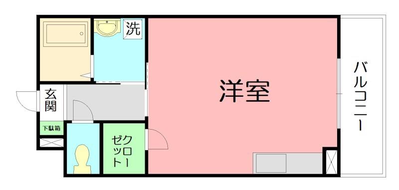 プラザ フローラル(1K/2階)の間取り写真