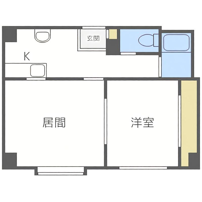 第3澄川銀座パレス(1LDK/3階)の間取り写真