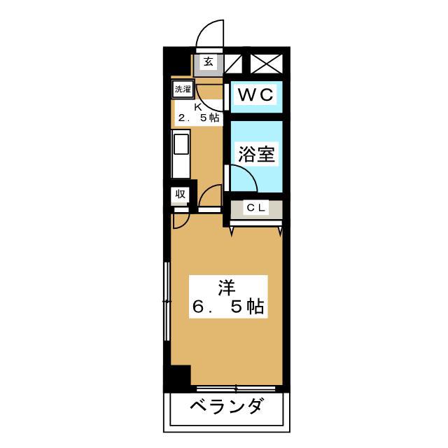 BELEZA学芸大(1K/3階)の間取り写真