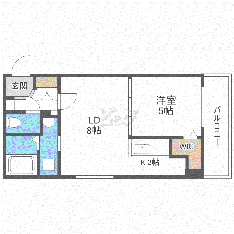 ESTOR IDAIMAE(1LDK/4階)の間取り写真