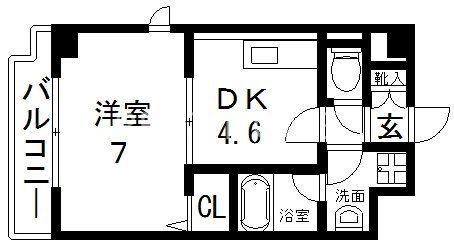 ウォンテ(1DK/2階)の間取り写真