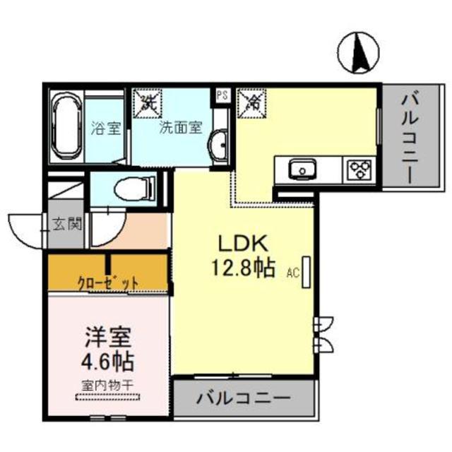 LA MAISON CHICO RICH(1LDK/3階)の間取り写真