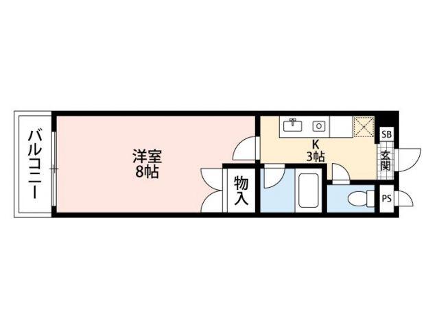 ルネッサンスTOEIもりつね(1K/4階)の間取り写真