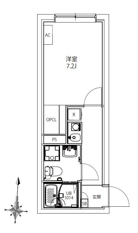 MAXIV CITY南品川(1K/1階)の間取り写真