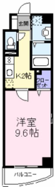 エテルノソーレ(1K/5階)の間取り写真