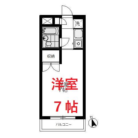 ウィステリ久が原(ワンルーム/2階)の間取り写真