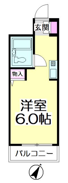 OKZAC(ワンルーム/8階)の間取り写真