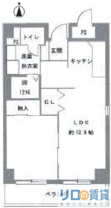 ラフィネ淀川(1LDK/7階)の間取り写真