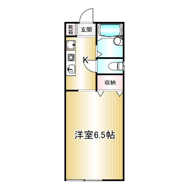 サンクレール1(ワンルーム/1階)の間取り写真