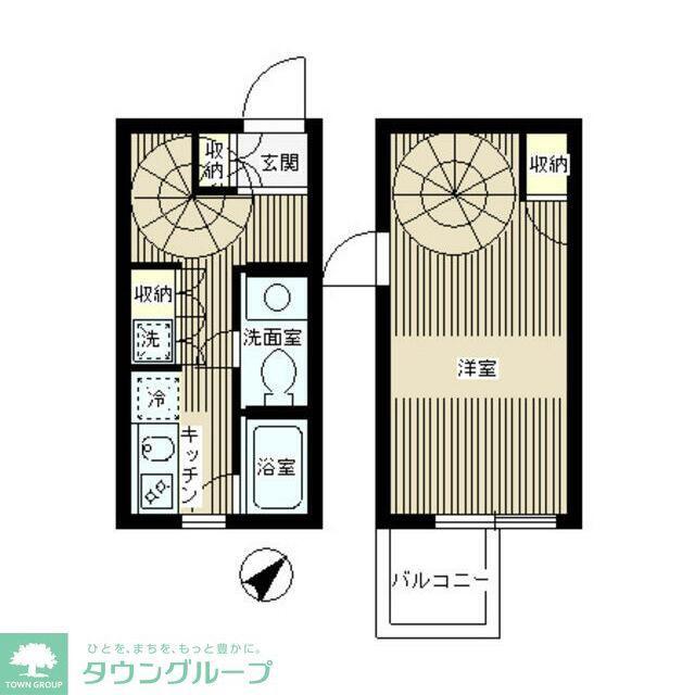 JOYCE広尾(1K/2階)の間取り写真