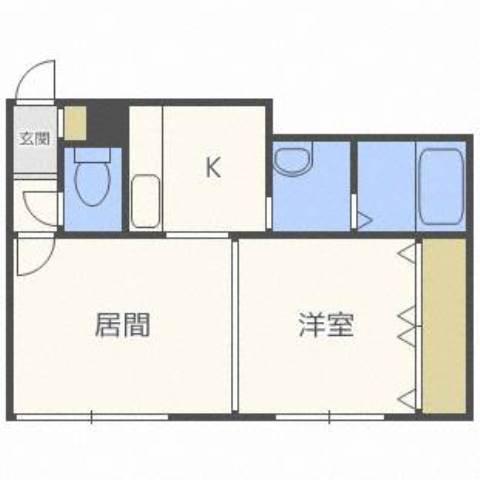 サンクレスト発寒中央(1LDK/2階)の間取り写真