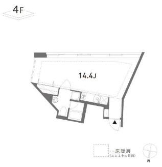 GROVE(ワンルーム/4階)の間取り写真