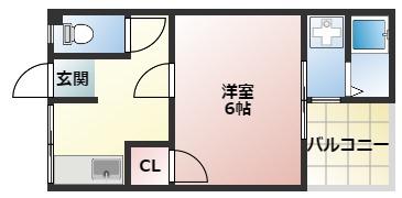 光洋マンション(1K/3階)の間取り写真