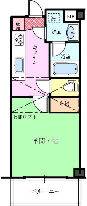 本厚木ローゼンハイム(1K/3階)の間取り写真