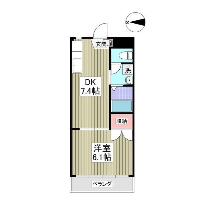 LAVENIR KASUGA(1DK/4階)の間取り写真