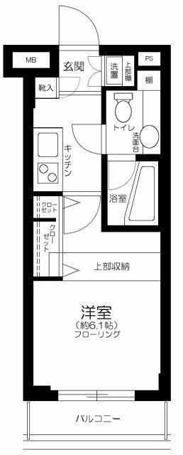 ヴォーガコルテ西馬込アジールコート(1K/1階)の間取り写真
