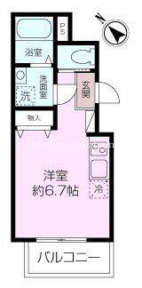 横浜マリオン(ワンルーム/3階)の間取り写真