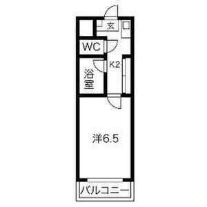 サンジュネス(1K/2階)の間取り写真