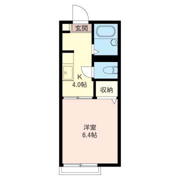 MAISONNOBLE(1K/1階)の間取り写真