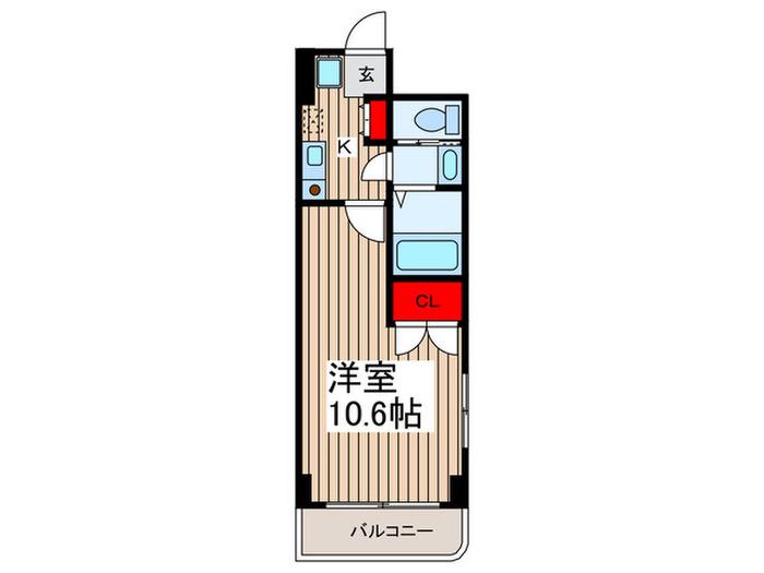 アイリーSEVEN COURT(1K/4階)の間取り写真
