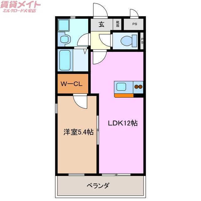 プレステージ千種 C棟(1LDK/5階)の間取り写真