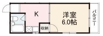 コート玉藻(1K/1階)の間取り写真