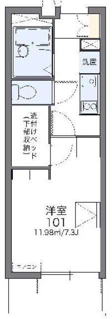 レオパレスアイリスN(1K/2階)の間取り写真