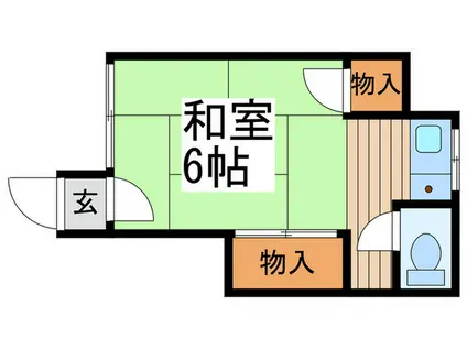 みつる荘(ワンルーム/1階)の間取り写真