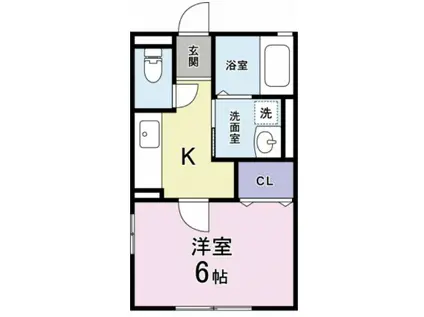 アンジェIII(1K/2階)の間取り写真