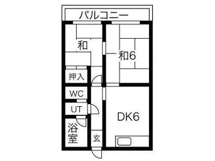NF GRAN 太閤通(2DK/3階)の間取り写真