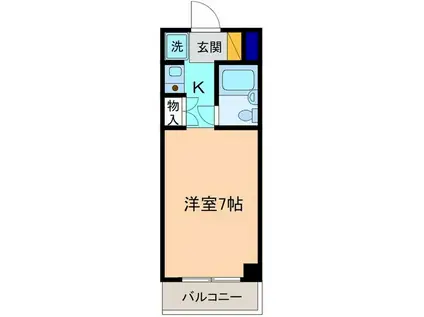 OMレジデンス金沢十三間町(1K/1階)の間取り写真