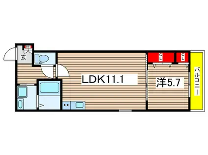 フジパレス尼崎武庫之荘II番館(1LDK/2階)の間取り写真