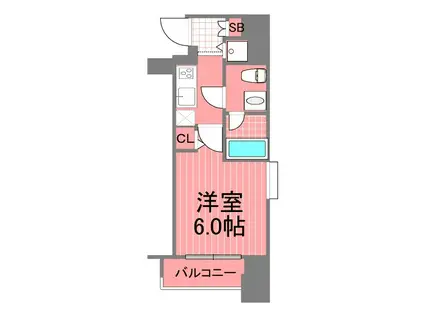 ガーラ・グランディ横濱桜木町(1K/7階)の間取り写真