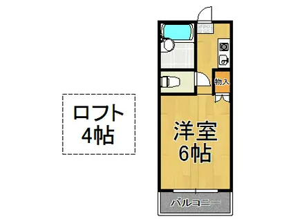 CONRAD宝塚(1K/1階)の間取り写真