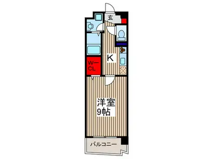 シェソワ鳩ケ谷(1K/2階)の間取り写真