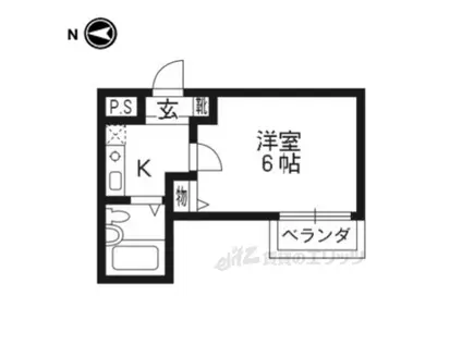 アビタシオン(1K/2階)の間取り写真