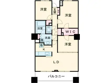 センチュリー水戸サウスゲートタワー(3LDK/9階)の間取り写真