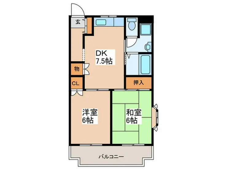 ドミール東荻 1階階 間取り