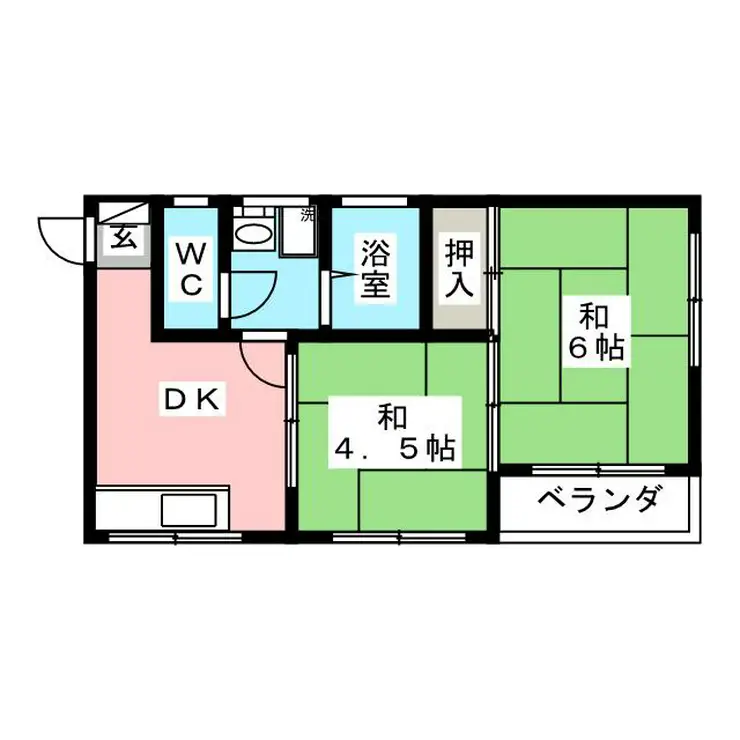 セントラルハイツ 2階階 間取り