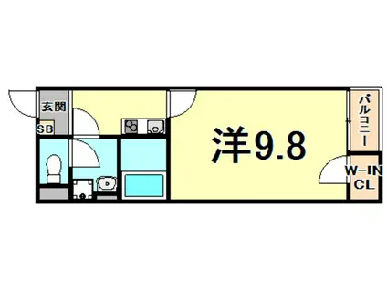 レオネクスト朝陽(1K/1階)の間取り写真