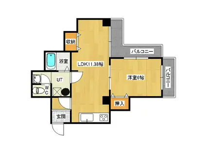 藤グリーンマンション(1LDK/4階)の間取り写真