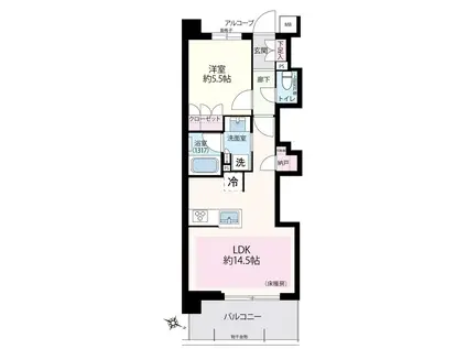 レ・ジェイドシティ橋本III(1LDK/4階)の間取り写真