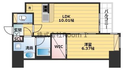 VINOプレジオ本町(1LDK/3階)の間取り写真