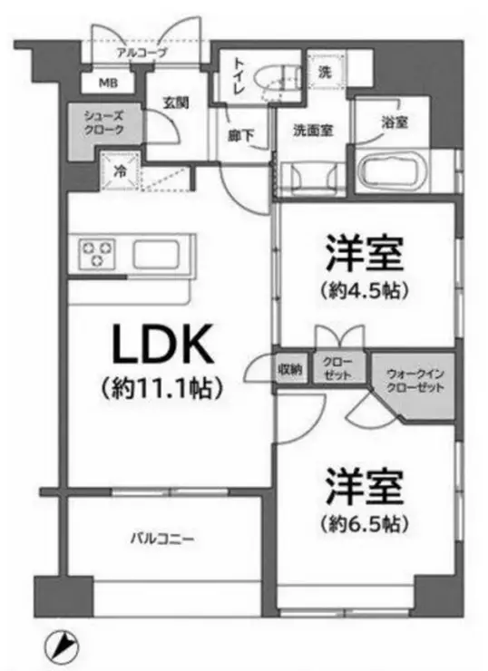 ファミール日本橋浜町グランスイート 7階階 間取り