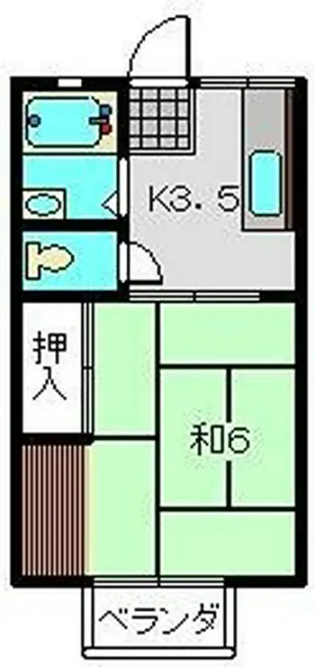 ヴィラ桔梗 2階階 間取り